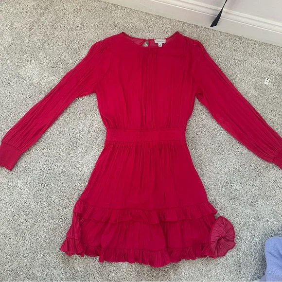 evereve red dress EVEREVE Women's Lillian Linen Shift Dress, Size XL, Red, Cotton